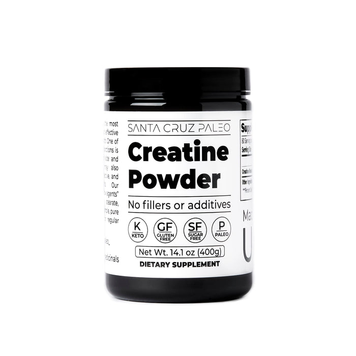 Santa Cruz Paleo Creatine Powder, Supports Muscle Growth, Gluten Free, Keto, Sugar Free, Paleo, No Fillers or Additives, Creatine Monohydrate Powder 5g per Serving, 80 Servings, 400g