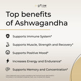 gflow vitamins Ashwagandha Supplements - ashwagandha Powder Capsules Extra Strength 6000mg with Black Pepper | Mood Support, Focus, Energy Support | Vegan Friendly, Non-GMO, USA Made