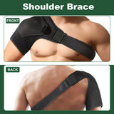 JOKKLOKK Shoulder Brace,shoulder sling,shoulder pain relief rotator cuff,support brace For injuries and tears,AC joint pain relief,Includes fixed ice pack,bag heating pack,For men or women.