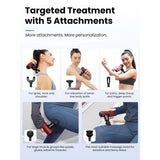BOB AND BRAD Q2 Mini Massage Gun, Pocket-Sized Deep Tissue Massager Gun, Portable Percussion Muscle Massager Gun, Ultra Small & Quiet Muscle Massage Gun with Carry Case, FSA and HSA Eligible -Red