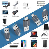 QIANRENON 5Pcs USB 3.1 Male to USB C Male Adapter USB A to USB C Connector 10Gbps, Support OTG Data Synchronization for Smartphone Laptop Tablet Power Bank