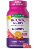 Nature's Truth Hair, Skin, and Nails Gummies | with Biotin | 140 Count | Vegan, Non-GMO and Gluten Free Vitamin for Men and Women | Fruit Flavor
