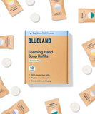 BLUELAND Foaming Hand Soap Refills - 10 Pack Tablets, Variety Pack Scents, Eco Friendly Hand Soap and Cleaning Products - Makes 10 x 9 Fl oz bottles (90 Fl oz total)