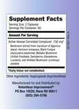 Relentless Improvement Active Hexose Correlated Compound Natural Immune Support Mushroom Extract 120 Count