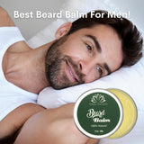 Organic Beard Balm, Styles, Strengthens & Softens Beards & Mustaches - Leave in Conditioner with Natural Argan Oil, Shea Butter, Vitamins and Wax Boost for Ultimate Shine