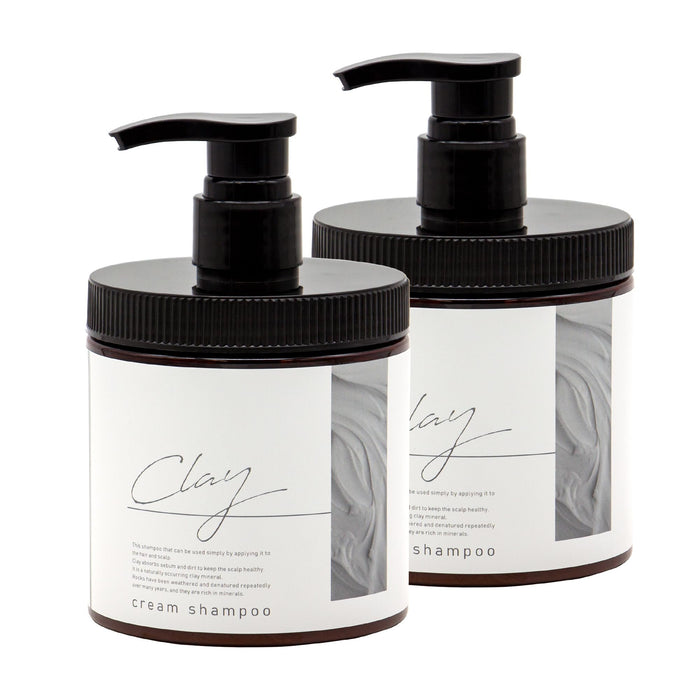 Clay Cream Shampoo 15.9 oz (450 g), Set of 2, Treatment Head Spa