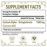 Liposomal Calcium AKG Supplement 1500 MG (Alpha-Ketoglutaric Acid), High Absorption, More Effective Than AAKG, Ca AKG for Longevity, Age Defense, Cellular Energy, Metabolic Function, 180 Softgels