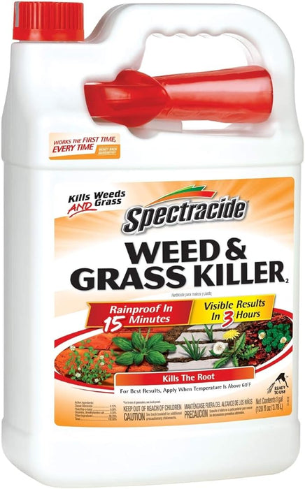 Weed Grass Killer 1 Gallon Concentrate Visible Results in 3 Hours, 2 Pack