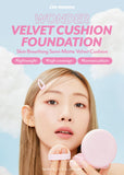 I'M MEME Wonder Velvet Cushion Foundation | Semi-Matte Cushion | Lightweight, High Coverage, Skin Moisturizing, Anti-darkening, Light Foundation makeup, Korean Cushion Foundation | 01 Ivory
