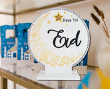 Eid Ramadan Calendar Countdown, Rotatable 30 Days Til Eid, Wooden Ramadan Advent Calendar, Ramadan Table Decor for islamic Home Party Decorations