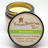 Vintage Tradition Beef Tallow All Purpose Balm – Healing, Hydrating Mild Scent Skin Care Salve Replaces Body Lotion, Hand Cream, More – Essential Oil, Olive Oil, and Grass-Fed Tallow, 2 fl. oz.