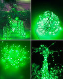 Twinkle Star 4 Pack Outdoor Solar String Lights, 39.4 FT 120 LED Solar Powered Christmas Decorative Fairy Lights with 8 Modes, Waterproof Light for St. Patrick's Day Patio Yard Wedding Party, Green