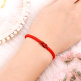 Tibetan Handmade Lucky Bracelet - Friend Love Family Couple Bracelet- Lucky Woven Red String Thread For Protection-Valentine Christmas Gift Idea (Red+Red(2pcs))