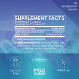Microbiome Labs PyloGuard - Patented Lactobacillus reuteri DSM17648 Drink Mix - Gut Health & Immune Support Supplement - Mixed Berry Flavored Postbiotic (30 Capsules, Add Contents to Water)