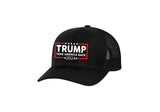 Trenz Shirt Company Trump 2024 Take America Back Republican Conservative Mesh Back Trucker Hat, Black/Black