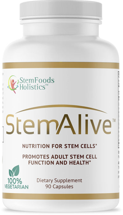 StemAlive - Promotes stem Cell Nutrition, Function and Health, 90 Capsules, from 100% Natural Sources