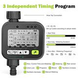 MUSCCCM Sprinkler Timer, Water Timers for Hoses Programmable,Irrigation Timer Outdoor with 3-Time Modes/Rain Sensor/Manual Watering, Ipx5 Waterproof,1 Outlet