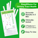 Easy@Home 10 Individual Pouch Urinary Tract Infection FSA Eligible Test Strips, UTI Urine Testing Kit for Urinalysis and Detection of Leukocytes and Nitrites- (UTI-10P)