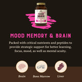 HEART & SOIL - Mood, Memory & Brain Supplement - Brain Support - Enriched with DHA/EPA, Choline, B12, Folate, Riboflavin, Selenium & Copper - Brain Supplements for Memory and Focus - 180 Capsules