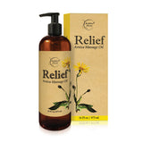 Relief Arnica Massage Oil for Massage Therapy & Home Use Therapeutic Massaging Oil Great for Lymphatic Drainage, Sore Muscles & Joints. All Natural with Arnica Montana & Lemongrass Essential Oil
