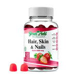 Greenfield Nutritions - Halal Biotin Gummies Vitamin for Hair, Skin and Nails, Supports Fat Metabolism, Hair Growth, Strong Nails & Clear Skin, Gelatin Free, Non-GMO, and Gluten Free - 90 Gummies