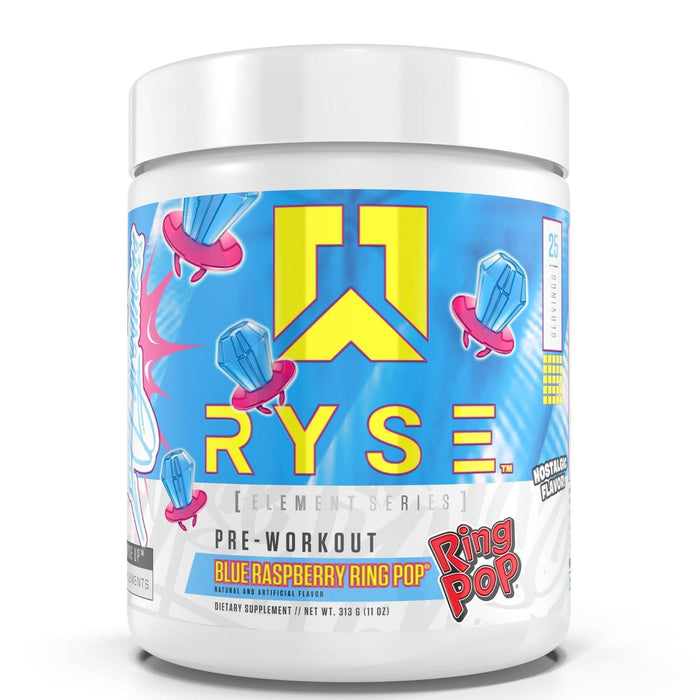 Ryse Up Supplements Element Series Pre-Workout – 25 Servings – Blue Raspberry Flavor – Caffeine, Beta-Alanine & NO3-T Nitrates