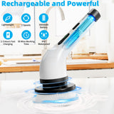 Yorraka Electric Spin Scrubber Cordless, Electric Scrubber for Cleaning Bathroom with Long Handle, Electric Shower Scrubber, Power Cleaning Brush with 9 Brush Heads for Bathtub Tile Floor Car