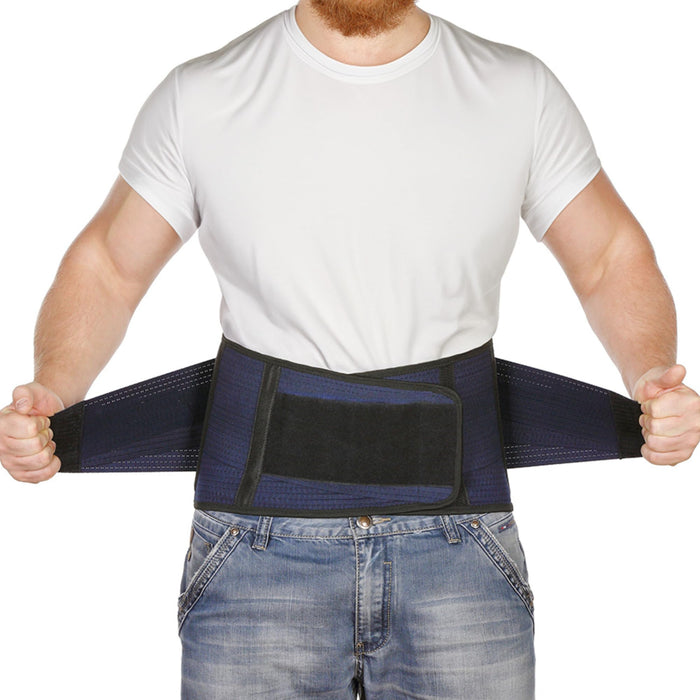 AVESTON Back Support Lower Back Brace for Back Pain Relief - Thin Breathable Rigid 6 ribs Adjustable Lumbar Support Belt for Men/Women Keeps Your Spine Straight – XLarge for Circumference 46-52" Belly