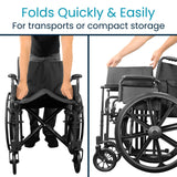 Vive Bariatric Wheelchair for Adults (Supports 400 lbs) - Foldable, Heavy Duty, Manual & Transport Wheel Chair - Portable Senior Drive Travel Scooter for Transfers - Wide 20" Seat