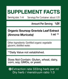 Organic Soursop Graviola Leaves Extract, Soursop Bitters Liquid, 98% Absorption, Vegan, Non-GMO, Gluten Free - 4 fl oz