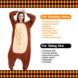 ressber Unisex Adult Onesie Pajamas Animal One Piece Halloween Costume Christmas Sleepwear Jumpsuit (Monkey, Small)