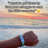 Bible Verse Bracelets,Christian Daily Bible Verse Bracelet Scan,Wearable Bible Bracelet,Religious Bracelets with Nfc,Inspirational Bible Verse Religious Jewelry Gifts for Men Women Teens(God ls Greate