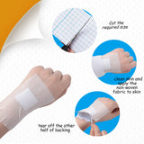 Nuanchu 2 Rolls Non-Woven Cover Roll Stretch Tape Non-Woven Adhesive Bandages Breathable Bandage Tape Cohesive Wrap Bandages Protective Stretch Bandage Roll Film (White,6 Inch X 10.94 Yard)