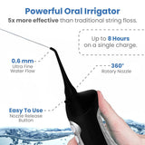 AquaSonic Home Dental Center Rechargeable Power Toothbrush & Smart Water Flosser - Complete Family Oral Care System - 10 Attachments and Tips Included - Various Modes & Timers (Black)