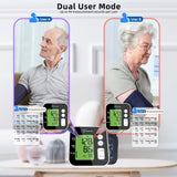 Blood Pressure Monitor, Upper Arm Blood Pressure Machine for Home Use, Portable Digital BP Monitor with 2x99 Readings Memory Adjustable Arm Cuff 8.7"-16.5" Large LCD Backlit Display