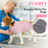 FUAMEY Recovery Suit for Dogs After Surgery,Soft Breathable Dog Bodysuit E-Collar & Cone Alternative Surgical Suit,Male Female Dog Neuter Spay Suits Anti Licking Wounds Onesie Pink Tie Dye L