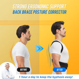 Back Support Belts Posture Corrector Back Brace Improves Posture and Provides For Lower and Upper Back Pain Men and Women -XL