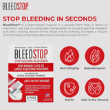 BleedStop™ First Aid Powder for Blood Clotting, Trauma Kit, Blood Thinner Patients, Camping Safety, and Survival Equipment for Moderate to Severe Bleeding Wounds or Nosebleeds 5 Pack 15g