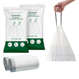 SONGMICS Trash Bags for 8-Gallon (30L) Trash Cans, 90 Count Drawstring Kitchen Garbage Bags, Pre-Separated, Liner Code 30A, 2 Rolls, White UKRB30A02