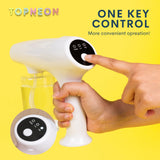 TopNeon Mist Spray Gun Nano Atomizer - Electrostatic Portable Sprayer - Rechargeable Cordless Handheld Steamer Machine with Spray Bottle for Home, Office, Garden, Bathroom Use