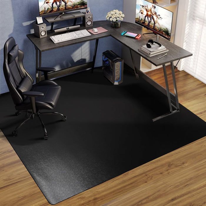 Office Chair Mat for Hard Floors, 48"x60" Anti-Slip Waterproof Floor Protector Desk Chair Mat for Rolling Chairs, Heavy Duty Non-Toxic Computer Area Mat, Easy Glide Floor Mat for Work, Gaming