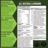 TruWild Greens Superfood Juice Powder, w/ 22+ Greens & Anti-Oxidants, Green Juice Powder, Natural Immune, Stress, Digestion Support Powder - 30 Servings-1 Pack