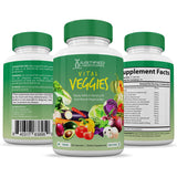 (Set of 2) Vital Fruits and Veggies Supplement Red & Green Superfoods Whole Food Non GMO Vegan Friendly 180 Veggie Capsules 2 Bottles