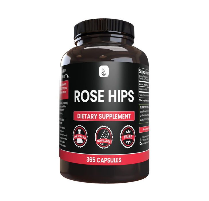 PURE ORIGINAL INGREDIENTS Rose HIPS (365 Capsules) No Magnesium Or Rice Fillers, Always Pure, Lab Verified