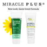 Miracle Plus Natural Arnica Bruise Body Gel | Arnica Montana Lotion For Thin Skin Bruising And Swelling After Surgery | Extra Strength Vitamin K Cream | Skin Care Arnica Ointment For Bruises, 4 Oz