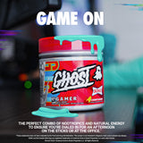 GHOST Gamer: Energy and Focus Support Formula - 40 Servings, Sonic Cherry Limeade - Nootropics & Natural Caffeine for Attention, Accuracy & Reaction Time - Vegan, Gluten-Free