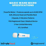 IntimateNeed Personal Hitachi Magic Wand Micro Massager Original 2023 Model HV-60 with Free Active Pleasure Personal Accessory