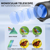 2024 New 80x100 HD High Powered Monocular Telescope with Smartphone Adapter and Tripod,Monoculars for Adults,Clear View,Monocular for Bird Watching