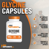 BULKSUPPLEMENTS.COM Glycine Capsules - L-Glycine Capsules, Glycine Supplements, Glycine 3000mg - Glycine Amino Acid, Gluten Free, 3 Capsules per Serving, 270 Capsules (Pack of 1)