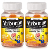 Airborne Assorted Fruit Flavored Gummies,1000mg of Vitamin C and Minerals & Herbs Immune Support 42 ct (Pack of 2)
